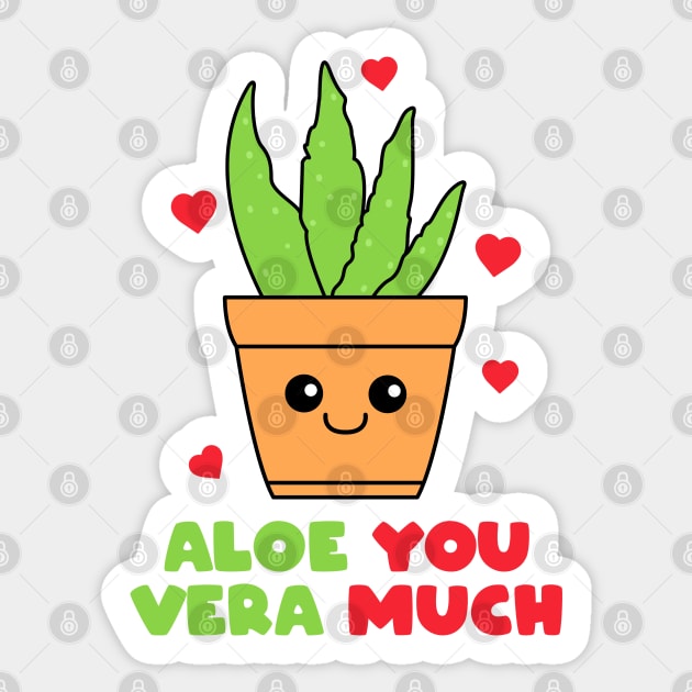 ALOE VERA PLANT ALOE YOU VERY MUCH CUTE FUNNY Sticker by JWOLF